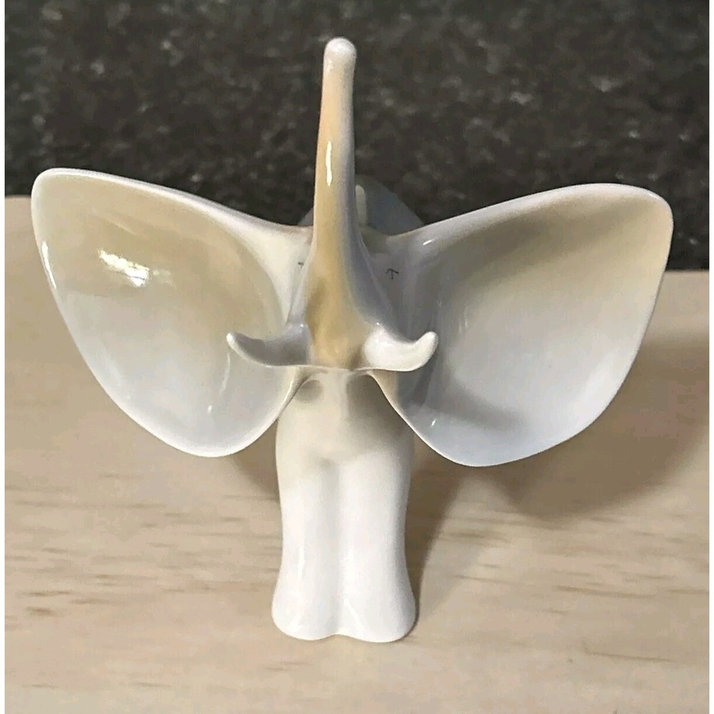 Elephant‎ Figurine Gray Hollobaza Hungary Trunk Up Ears Out Vintage MCM